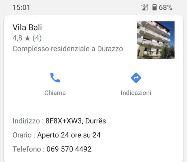 Vila Bali Durres Bagian luar foto